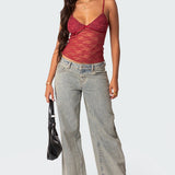 Eira Sheer Lace Tank Top