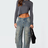 Asymmetric Long Sleeve T Shirt