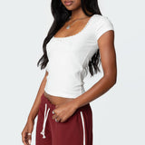 Priscilla Lace Trim T Shirt