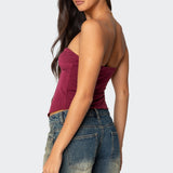 Twisted Split Front Tube Top