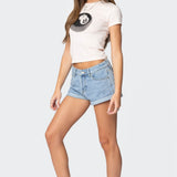 Rylin Low-Rise Denim Shorts