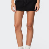 Spencer Low Rise Denim Micro Skirt