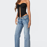 Twisted Split Front Tube Top