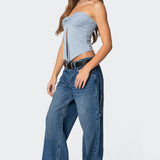 Twisted Split Front Tube Top
