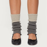Bundled Babe Contrast Ribbed Leg Warmers