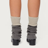 Bundled Babe Contrast Ribbed Leg Warmers
