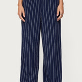 Mercer Pinstripe Wide Leg Joggers