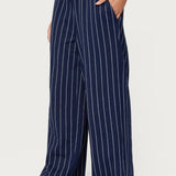 Mercer Pinstripe Wide Leg Joggers