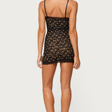 Brielle Polka Dot Lace Mini Dress