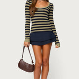 Rainey Striped Long Sleeve Top