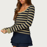 Rainey Striped Long Sleeve Top