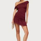 Gesibelle Off Shoulder Mesh Mini Dress