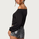 Nannie Off Shoulder Oversized Top