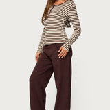 Roma Striped Henley Top