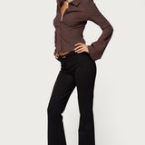 Pinstripe Tailored Button Up Shirt