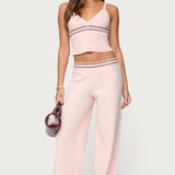 Miya Stripey Ribbed Knit Tank Top