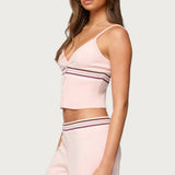 Miya Stripey Ribbed Knit Tank Top