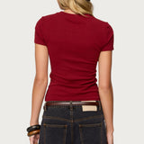Daphney Ribbed T Shirt