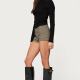 Saskia Fitted Ribbed Turtle Neck Top