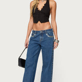 Devon Lacey Pinstripe Halter Top