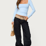 Lovie Fitted Square Neck Top