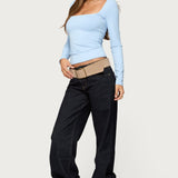 Lovie Fitted Square Neck Top