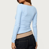 Lovie Fitted Square Neck Top