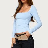 Lovie Fitted Square Neck Top