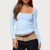 Lovie Fitted Square Neck Top
