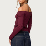 Katie Off Shoulder Long Sleeve Top