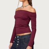 Katie Off Shoulder Long Sleeve Top