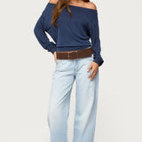Nannie Off Shoulder Oversized Top