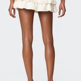Margaux Textured Ruffle Mini Skort