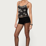Opal Bead & Sequin Chiffon Tank Top