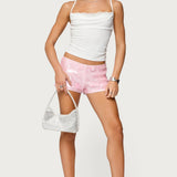 Lizzie Flower Sequin Micro Shorts