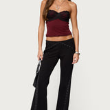 Contrast Lacey Mesh Bra Top
