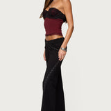 Contrast Lacey Mesh Bra Top