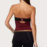 Contrast Lacey Mesh Bra Top