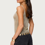 Meena Shiny Knit Tank Top