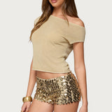 Holly Glitter Off Shoulder Top