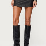 Luella Studded Faux Leather Mini Skort