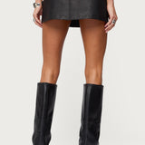 Luella Studded Faux Leather Mini Skort