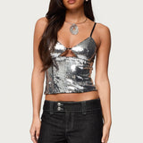 Rokko Cut Out Sequin Top