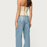 Vezza Strapless Rhinestone Corset