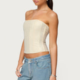 Vezza Strapless Rhinestone Corset
