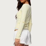 Joana Layered Lacey Henley Top