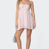 Pheona Strapless Scarf Mini Dress