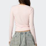 Madeline Lace Trim Ribbed Top