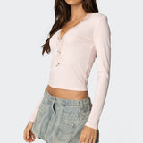 Madeline Lace Trim Ribbed Top