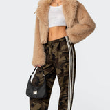 Camo Contrast Striped Joggers
